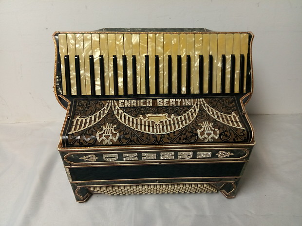 Vintage Enrico Bertini Full Size Accordion
