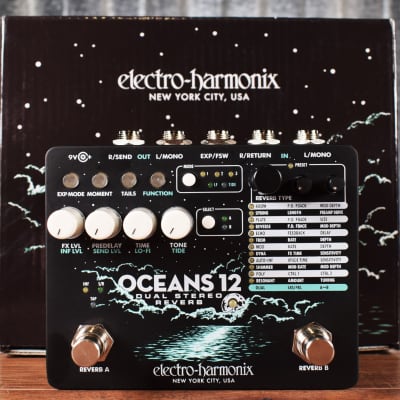 Electro-Harmonix EHX Oceans 12 Dual Stereo Reverb Guitar Effect Pedal image 9
