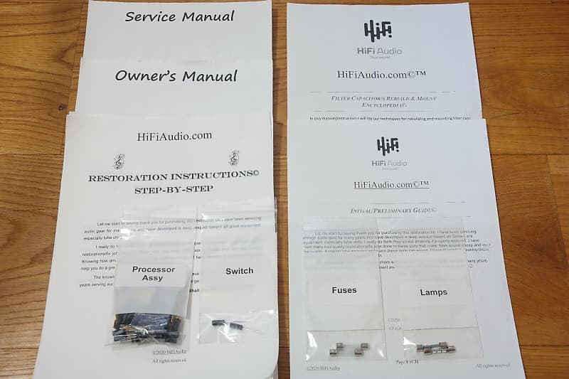 Pioneer RG-1 restoration kit filter capacitor repair rebuild fix  			