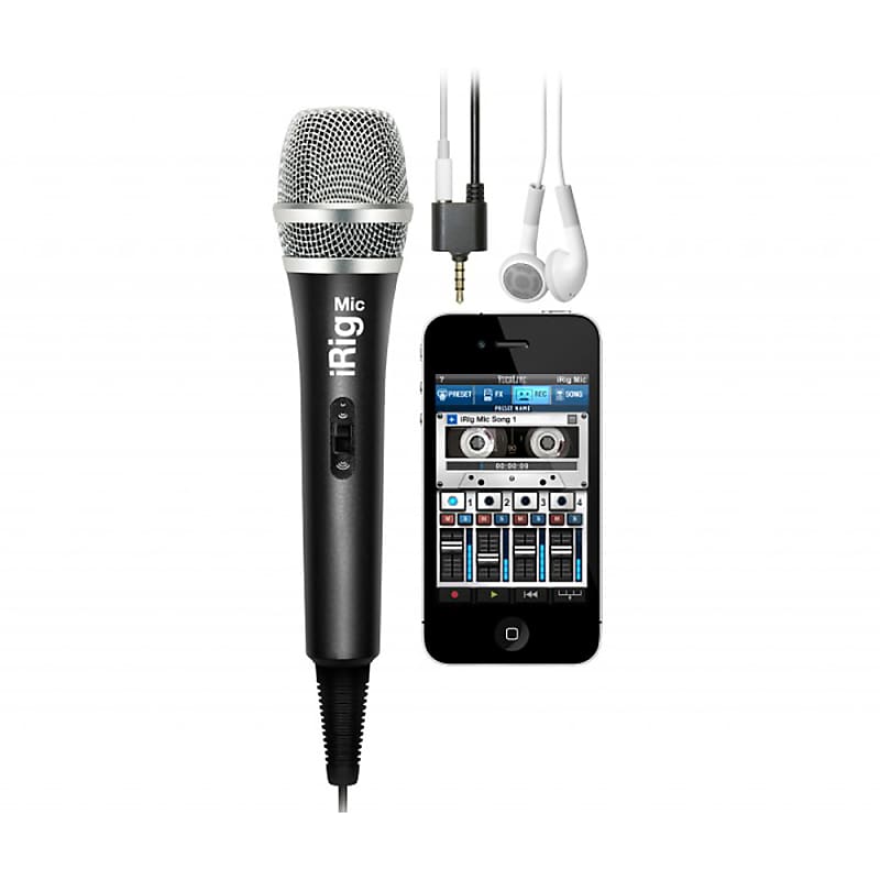 IK Multimedia iRig Mic Handheld Condenser Microphone for Mobile Devices,  Metal Housing, 3.5mm Jack for iPhone, iPad, iPod Touch, and Android Devices
