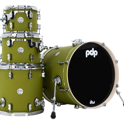 Used PDP Concept Maple 4-Piece Fusion Shell Pack - Satin Olive