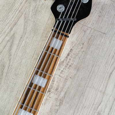 Mayones Jabba Custom BB 5 5-String Electric Bass Buckeye Burl Black w/ Case image 6