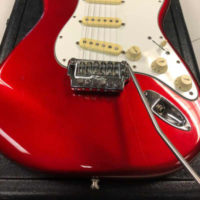 1985 FENDER MIJ CONTEMPORARY STANDARD STRATOCASTER Candy Apple Red image 5