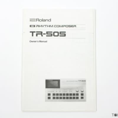 ROLAND TR-505 OWNERS MANUAL book instruction rhythm composer VINTAGE GEAR DEALER