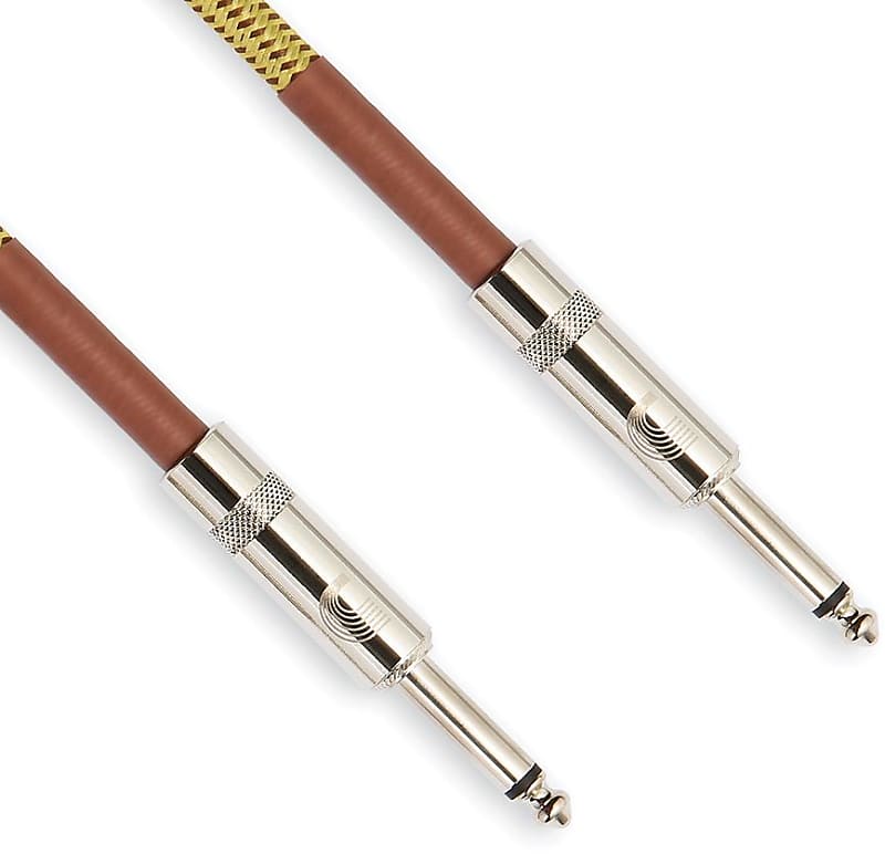 D'Addario PW-BG-10TW Braided Straight to Straight Instrument Cable - 10 foot Tweed image 1