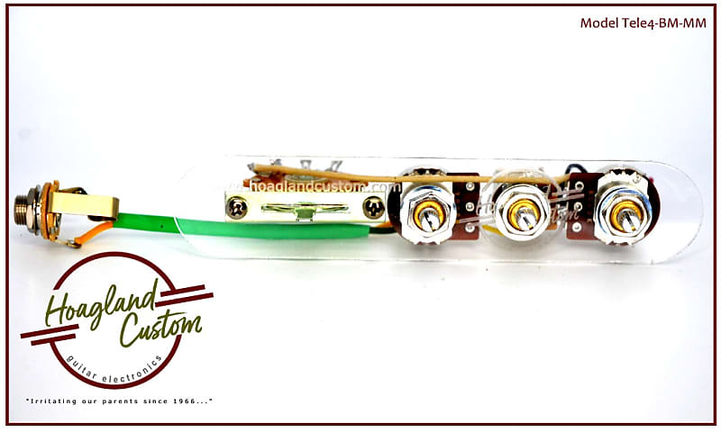 Hoagland Custom Handcrafted "Brent Mason" Style Tele Wiring w/4-Way Switching w/Mallory Mustard Cap image 1
