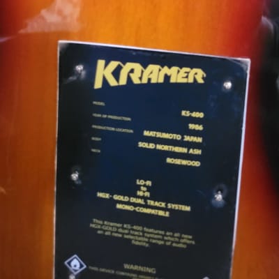Kramer Ks-400 1980s- customized VHS guitar aesthetic image 7