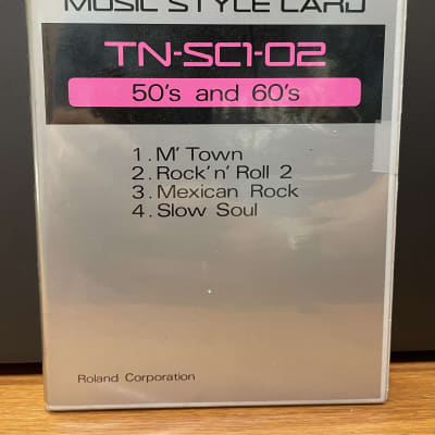 Roland TN-SC1-02 Music Style Card, 50's and 60's, NOS
