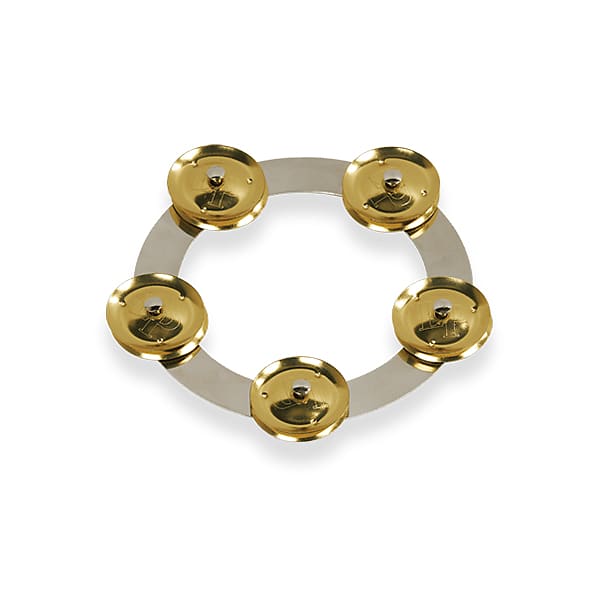 Mint LP Latin Percussion LP3806SBS 6" Tambo-Ring, Stainless Steel With Brass Jingles image 1