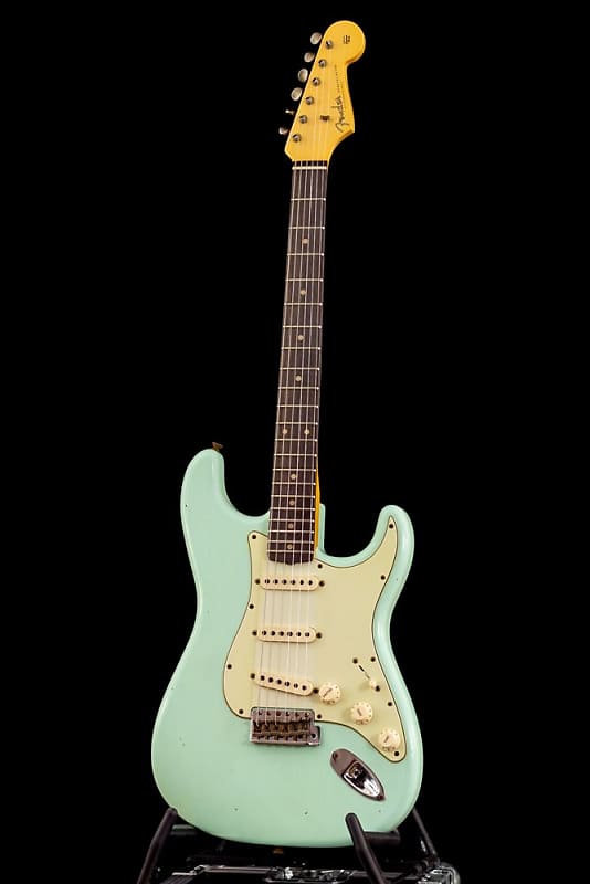 Fender Custom Shop 1960 Stratocaster, Journeyman Relic Faded Aged Surf  Green Limited Edition LTD