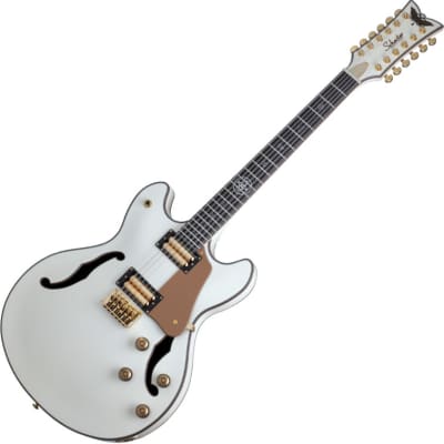 Schecter Wanye Hussey Corsair-12 Semi-Hollow Electric Guitar Ivory image 2