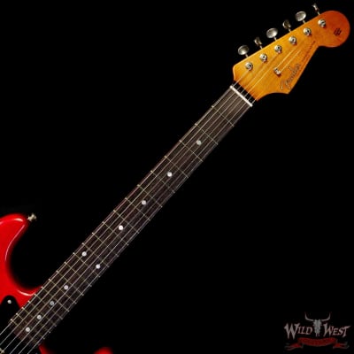 Fender Custom Shop David Brown Masterbuilt Dual P90 Stratocaster Vintage Michigan Mahogany Body Journeyman Relic Trans Cherry Red image 4