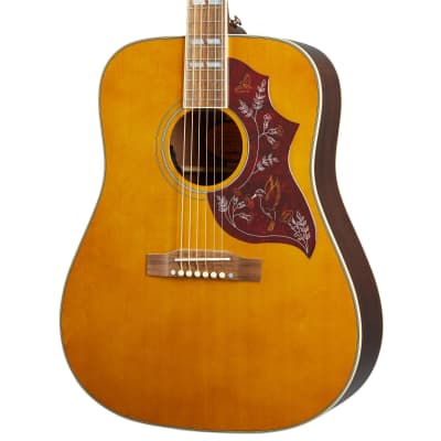 Epiphone Masterbuilt Hummingbird Acoustic Electric Guitar - Aged Antique Natural Gloss for sale