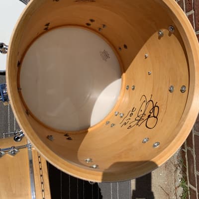 Craviotto drum set autographed 4 drums 20 12 14 + snare excellent HARD TO find ! image 13