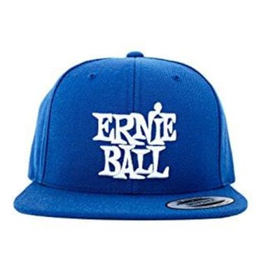 Ernie Ball Blue with Stacked White Logo Hat for sale
