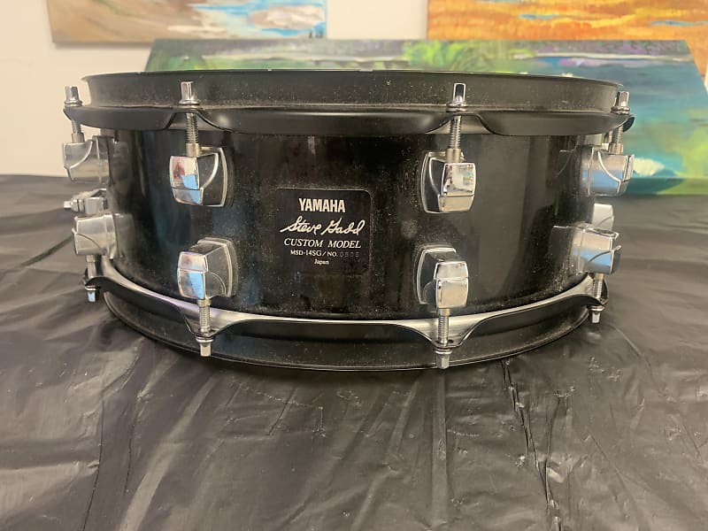 Yamaha Steve GADD MIJ Signature model 5.5 x 14” maple black snare drum