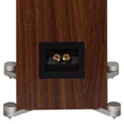 ELAC Debut Reference 5.25" Floorstanding Speaker, Black Baffle, Walnut Cabinet, Pair image 3