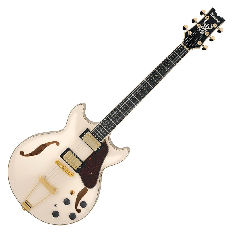 Ibanez AMH90-IV Artcore Expressionist Ivory + NEW | Reverb Czechia