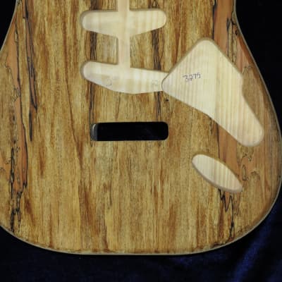 Spalted Maple Top / Aged Pine Wood Strat body - Standard - 3lbs #3275 image 4