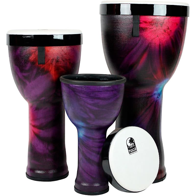 Toca Freestyle II Nesting Djembes Regular 8 in., 10 in., 12 Reverb