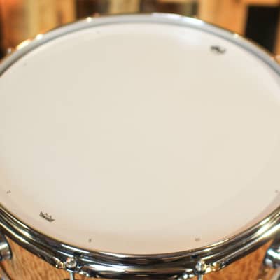 DW 5.5x14 Collector's Maple Mahogany Quilted Moabi Snare Drum - SO#1303312 image 4