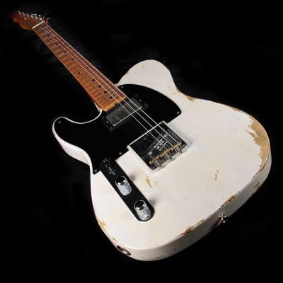 Fender Custom Shop 52 Tele HS Aged white blonde heavy relic humbucker lefty lefthanded LH image 3