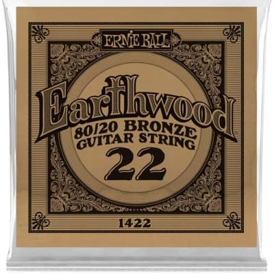 Ernie Ball Earthwood 80/20 Bronze Guitar Singe String 22 (P01422) image 1