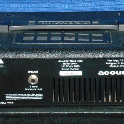 Rare Acoustic 260 Mini Bass Stack, 100 Watts, Excellent Condition, Pick Up Only Mid 2000's image 3
