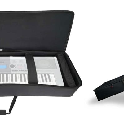 Rockville 61 Key Keyboard Case w/ Wheels+Trolley Handle For Yamaha PSR-E403