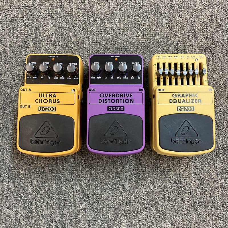 Behringer Guitar Pedals UC200 Ultra Chorus, OD300 Overdrive Reverb