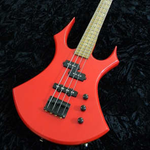 BC RICH Vintage 1989 Virgin Bass Guitar Platinum Series Ferrari Red Maple Neck image 1