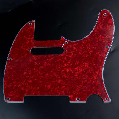 Replacement Tele Standard Style Guitar pickguard ,4ply Red Pearloid