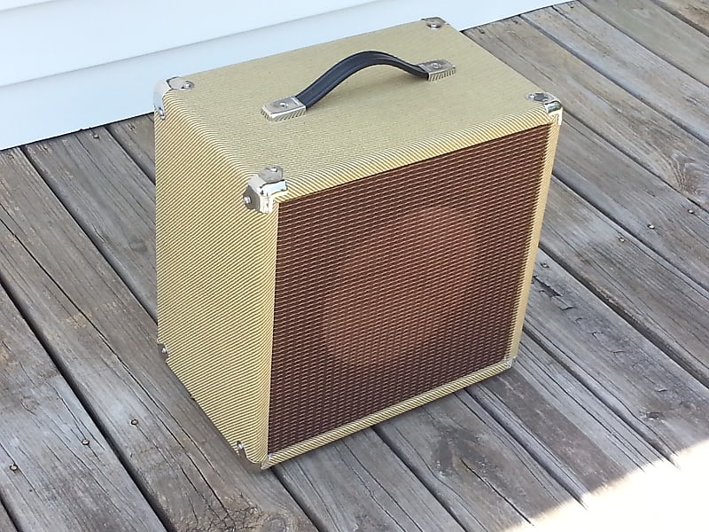 SubZ 1x10 Extension Guitar Cabinet - Tweed Tolex - Oxblood Grill Cloth - Open ( Sub-Z ) image 1