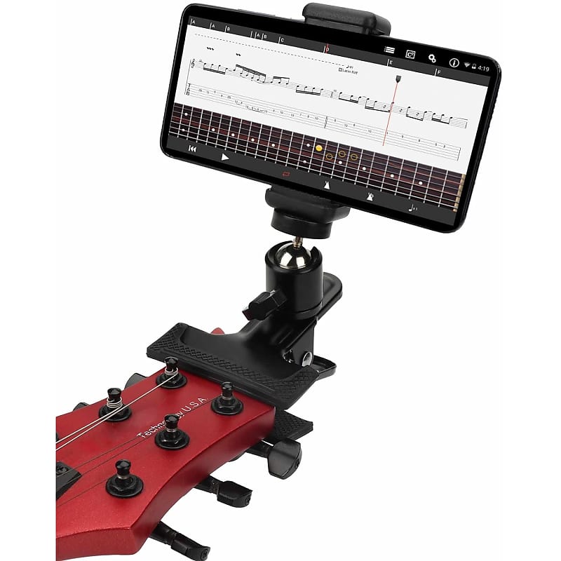 Guitar Head Phone Holder Cell Phone Stand Clamp Phone Mount Reverb