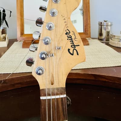 Modified Fender Squier Affinity Series Stratocaster with Maple Fretboard 2003 - Olympic White image 5