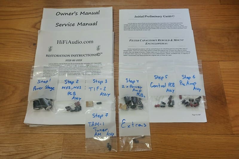 KLH model 30 restoration kit filter capacitor repair rebuild fix  			