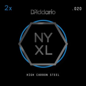 D'Addario NYXL 2-Pack Plain Steel Guitar Strings .020
