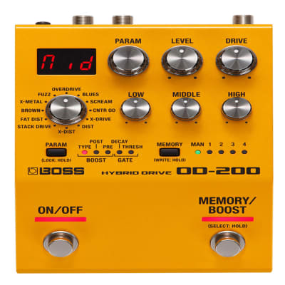 Boss OD-200 Hybrid Drive Pedal for Electric Guitars