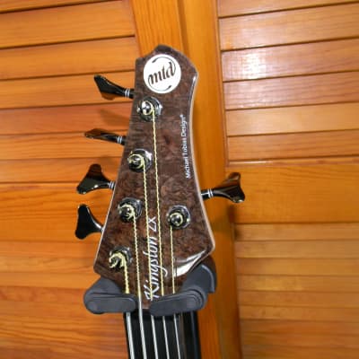 2021 MTD Kingston ZX5 (ZX-5) Fretless 5 String Bass  Trans Black Bartolini Brand New W/ MTD Gig Bag image 5