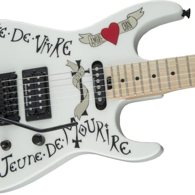 CHARVEL - Warren DeMartini USA Signature Frenchie  Maple Fingerboard  Snow White with Frenchie Graphic - 2865055876 image 6
