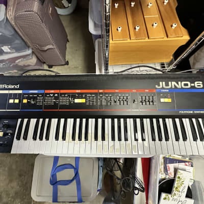 Roland Juno-6 61-Key Polyphonic Synthesizer 1982 - 1984 - Black image 1