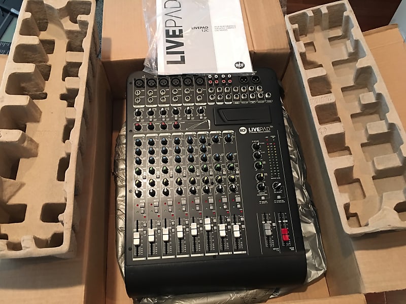 RCF Livepad 12c - 12 Channel Analog Mixer - Mixing Board Compressors &  Add-on Slot NEW