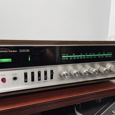 Harman/Kardon 330B Stereo Receiver With Rare Wood Case | Serviced Fully Working image 1