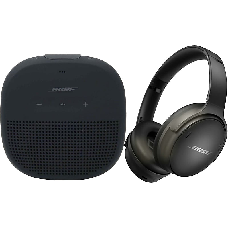Bose QuietComfort 45 Noise-Canceling Wireless Over-Ear Headphones (Triple Black) + Bose Soundlink Micro Bluetooth Speaker (Black) image 1