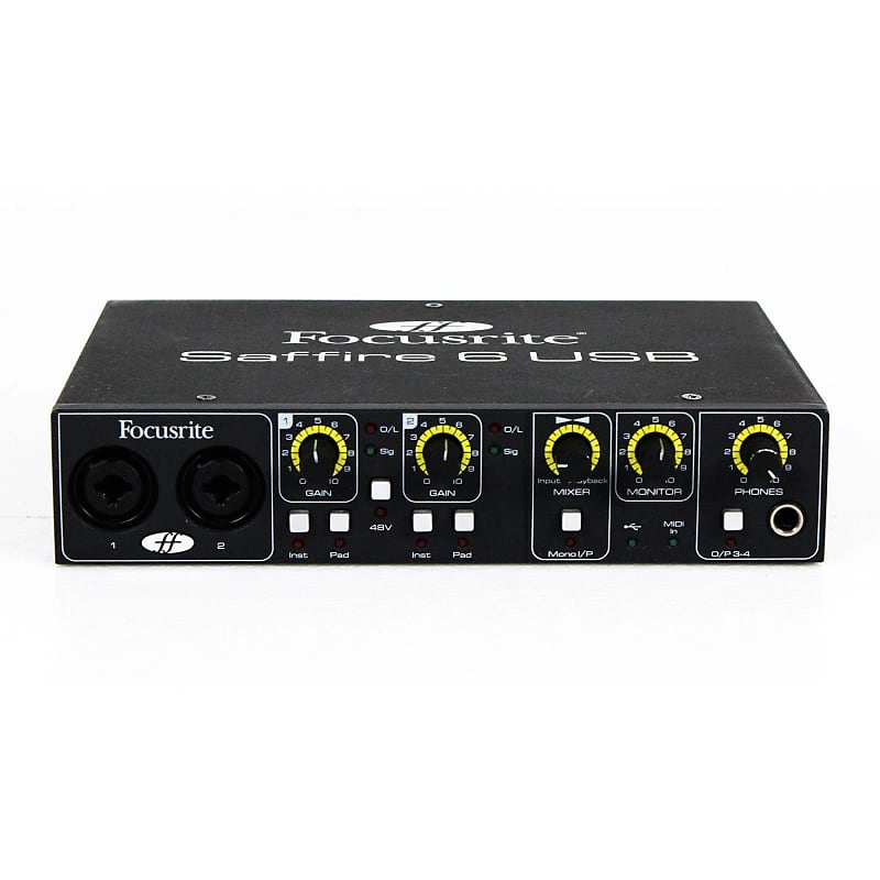 Focusrite Saffire 6 USB Audio Interface w/ Monster XLR & MIDI