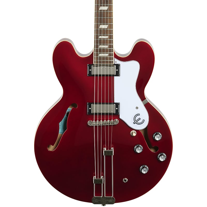 Epiphone Riviera Semi-Hollowbody Archtop Electric Guitar, Sparkling Burgundy image 1