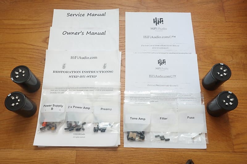 Kenwood model 500 restoration kit filter capacitor repair rebuild fix  			