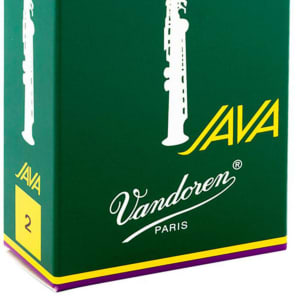 Vandoren SR302 Java Green Soprano Saxophone Reeds - Strength 2 (Box of 10)