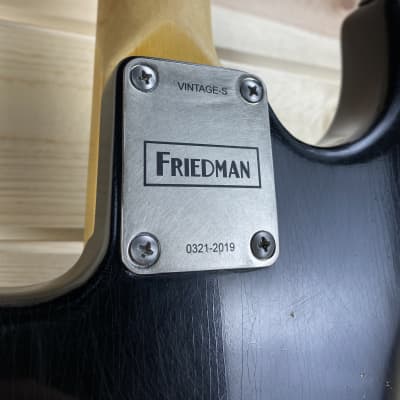 Friedman Vintage-S Black Medium Aged HSS Maple Fret w/ Hardcase NEW! #2019 image 2