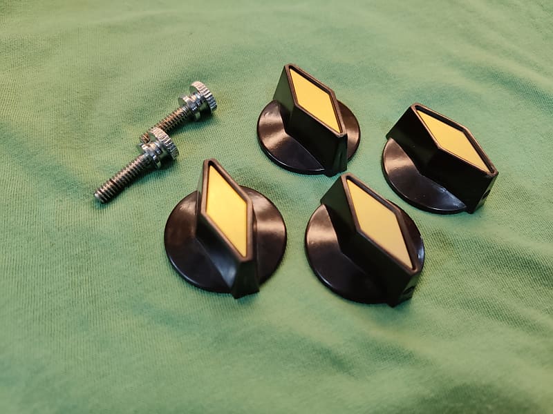 Rickenbacker Parts Knobs Vintage TV Style Brown and Gold (Set of 4